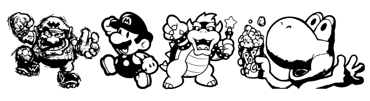 Mario and Luigi  Free Fonts Download