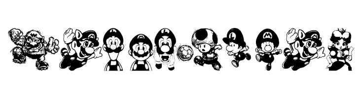 Mario and Luigi  Free Fonts Download