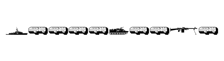 Military dingbats (demo)    Fenotype  Free Fonts Download