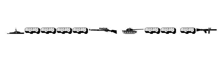 Military dingbats (demo)    Fenotype  Free Fonts Download
