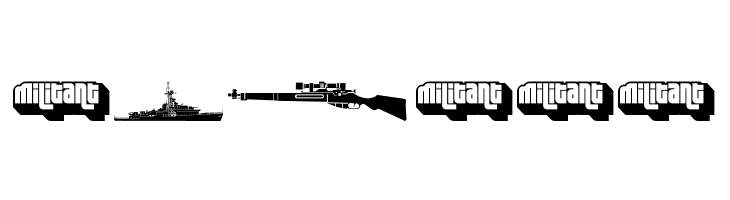 Military dingbats (demo)    Fenotype  Free Fonts Download