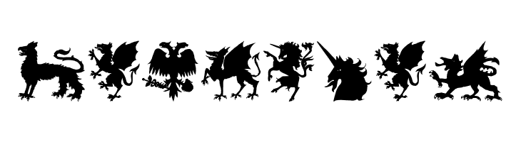 SL Mythological Silhouettes  Free Fonts Download