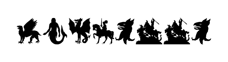SL Mythological Silhouettes  Free Fonts Download