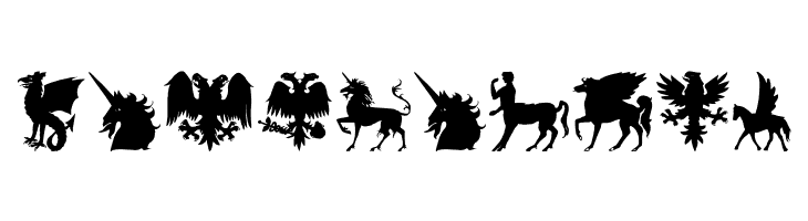 SL Mythological Silhouettes  Free Fonts Download