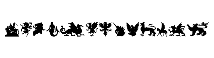 SL Mythological Silhouettes  Free Fonts Download
