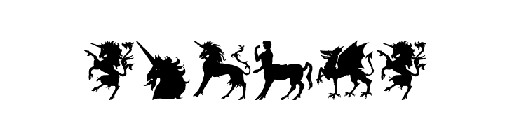 SL Mythological Silhouettes  Free Fonts Download