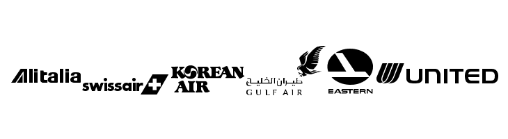 Airline Logos Past and Present  Free Fonts Download