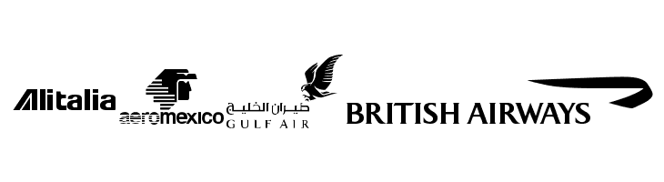 Airline Logos Past and Present  Free Fonts Download