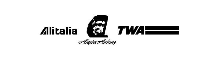 Airline Logos Past and Present  Free Fonts Download