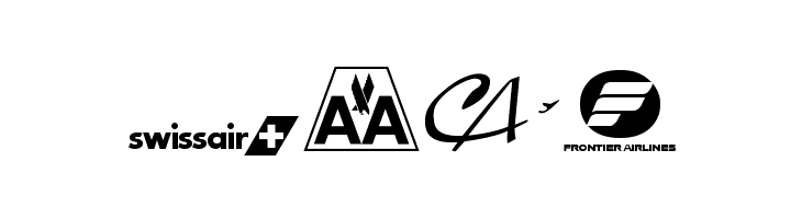 Airline Logos Past and Present  Free Fonts Download