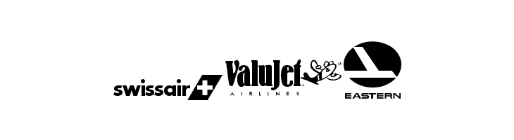 Airline Logos Past and Present  Free Fonts Download