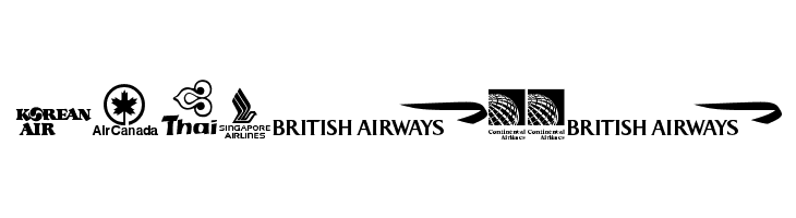 Airline Logos Past and Present  Free Fonts Download