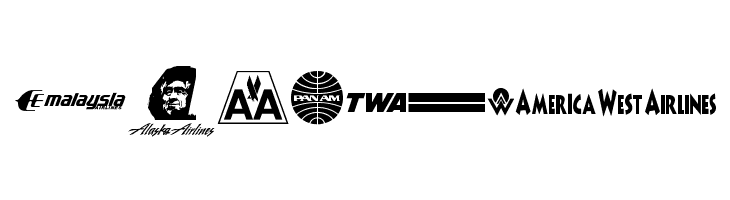 Airline Logos Past and Present  Free Fonts Download