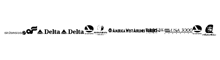 Airline Logos Past and Present  Free Fonts Download