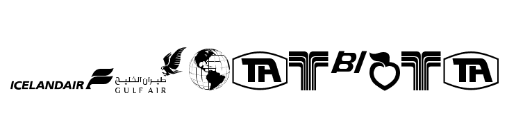 Airline Logos Past and Present  Free Fonts Download