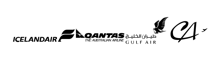 Airline Logos Past and Present  Free Fonts Download