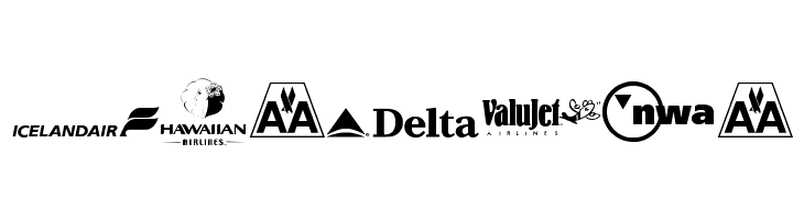 Airline Logos Past and Present  Free Fonts Download