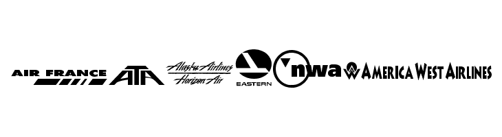 Airline Logos Past and Present  Free Fonts Download