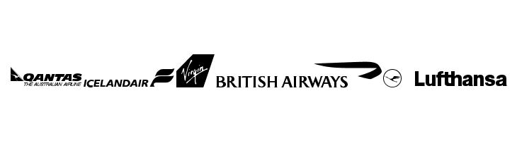 Airline Logos Past and Present  Free Fonts Download