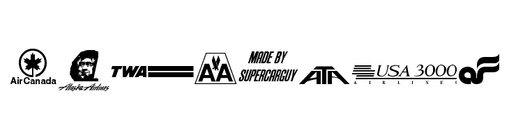 Airline Logos Past and Present  Free Fonts Download