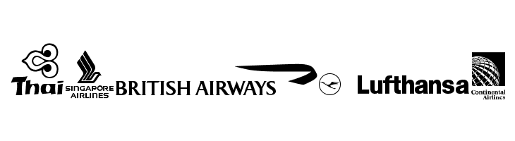 Airline Logos Past and Present  Free Fonts Download