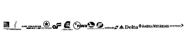 Airline Logos Past and Present  Free Fonts Download