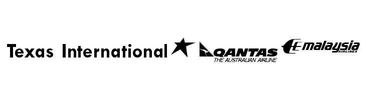 Airline Logos Past and Present  Free Fonts Download