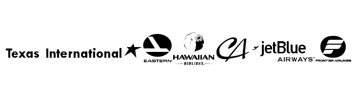 Airline Logos Past and Present  Free Fonts Download