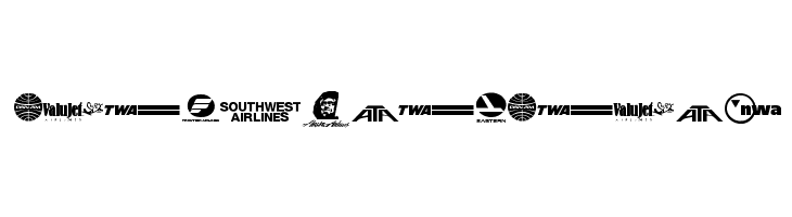 Airline Logos Past and Present  Free Fonts Download