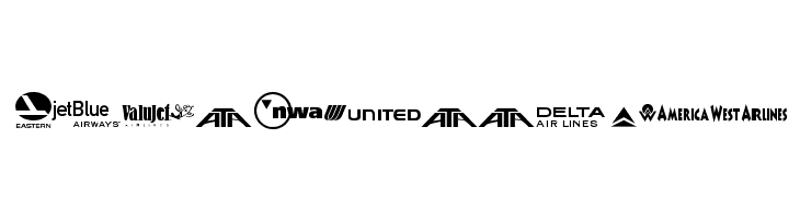 Airline Logos Past and Present  Free Fonts Download