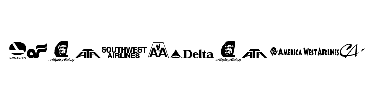 Airline Logos Past and Present  Free Fonts Download