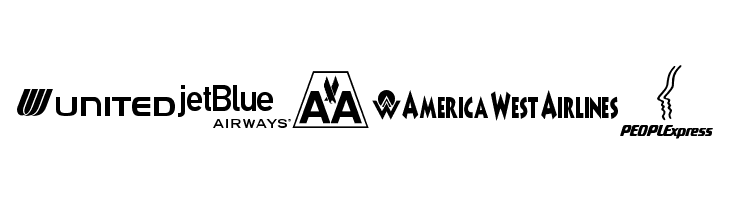 Airline Logos Past and Present  Free Fonts Download