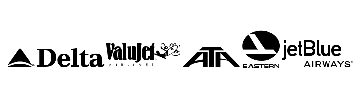 Airline Logos Past and Present  Free Fonts Download