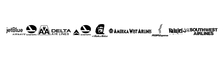 Airline Logos Past and Present  Free Fonts Download