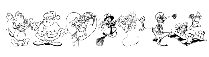 LM Holiday Toons  Free Fonts Download