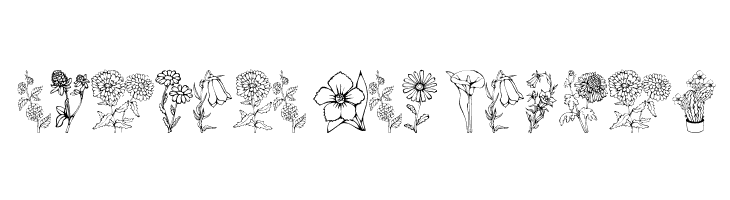DT Flowers 1  Free Fonts Download