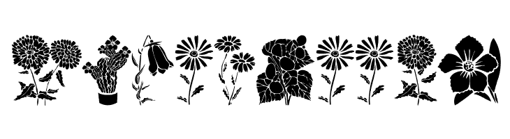 DT Flowers 1  Free Fonts Download