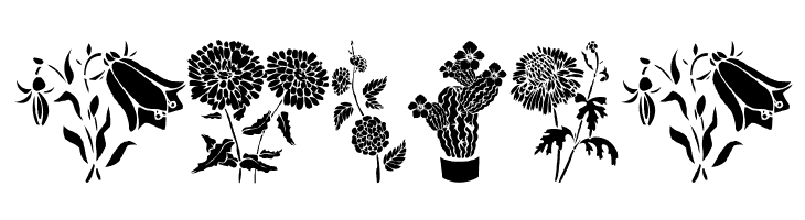 DT Flowers 1  Free Fonts Download