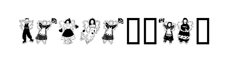 Angels around the world  Free Fonts Download