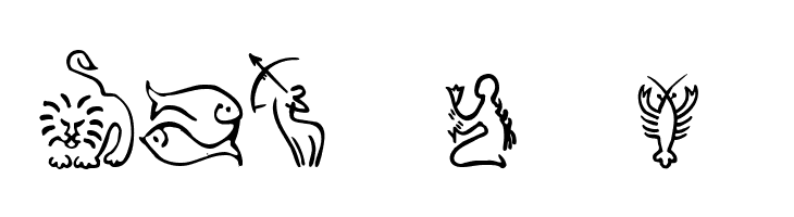 SL Zodiac Icons  Free Fonts Download