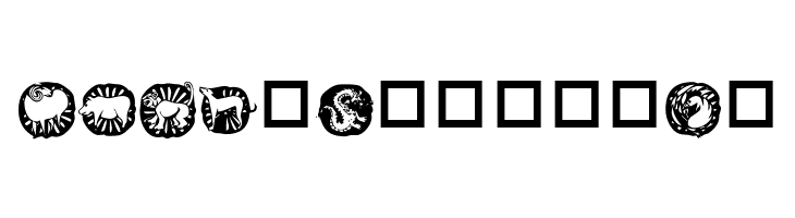 KR Chinese Zodiac  Free Fonts Download