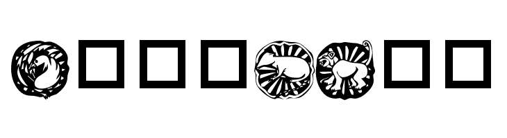 KR Chinese Zodiac  Free Fonts Download