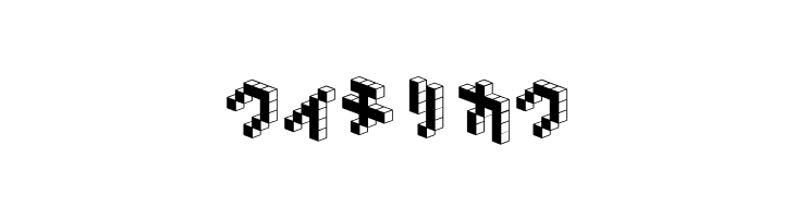 DemonCubicBlock NKP Black  Free Fonts Download