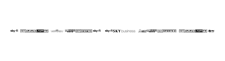 Sky 1998 Channel Logos  Free Fonts Download