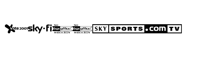 Sky 1998 Channel Logos  Free Fonts Download