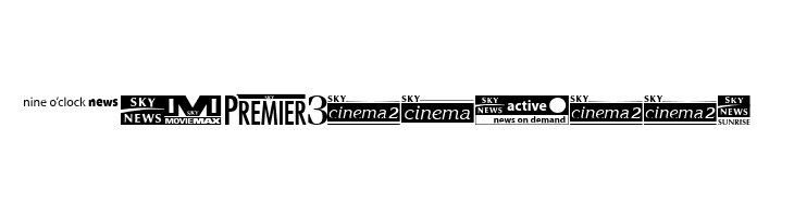 Sky 1998 Channel Logos  Free Fonts Download
