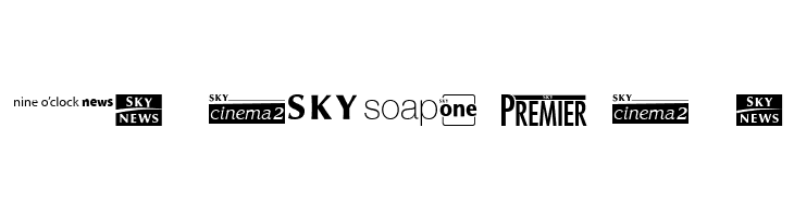 Sky 1998 Channel Logos  Free Fonts Download