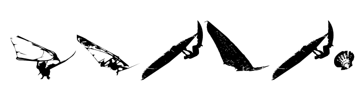 Surf Bat [Windsurfing Dingbats]  Free Fonts Download