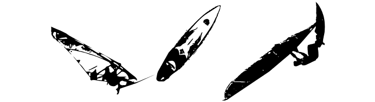 Surf Bat [Windsurfing Dingbats]  Free Fonts Download