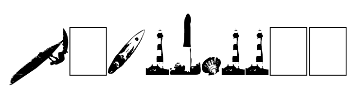 Surf Bat [Windsurfing Dingbats]  Free Fonts Download